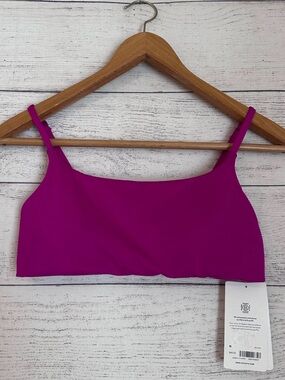 NWT Athleta Magenta Scoop Bikini Top, medium A-C